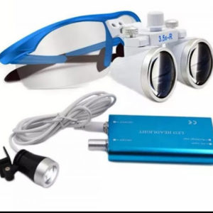 Dental /Magnifier /Medical Binocular Loupes 3.5X + LED Head Light Lamp