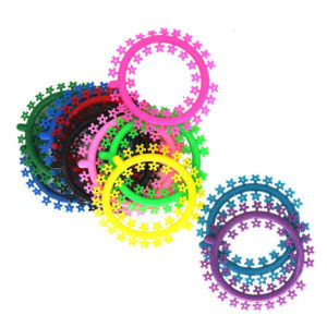 Dental orthodontic cartoon ligature tie-flower type